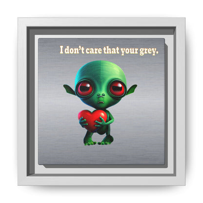 I don't care that your grey - framed canvas art (brushed nickel)