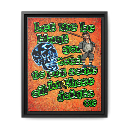 og - framed canvas art (burnt orange)
