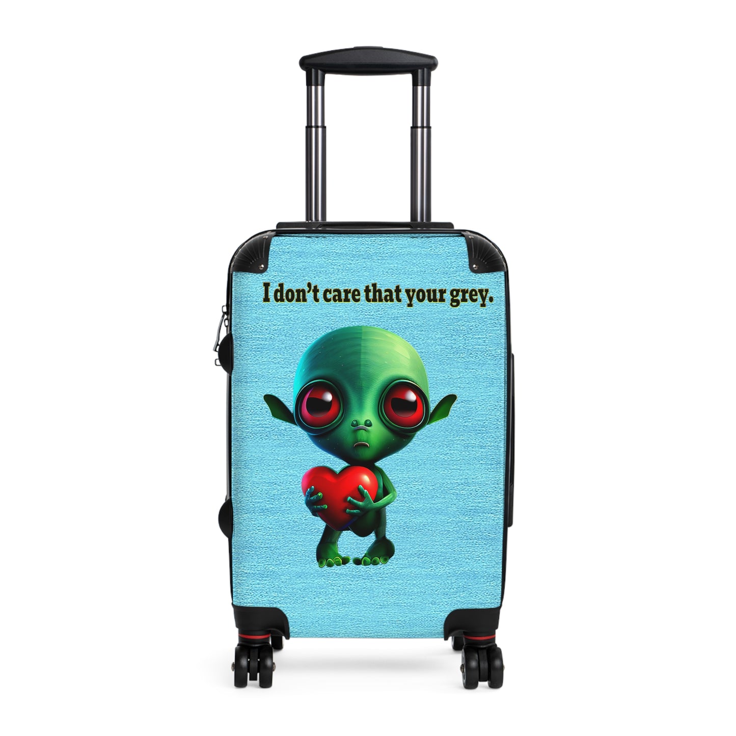I don't care that your grey - Suitcase (faded blue)