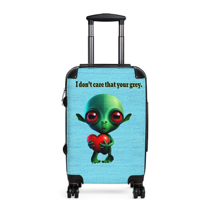 I don't care that your grey - Suitcase (faded blue)