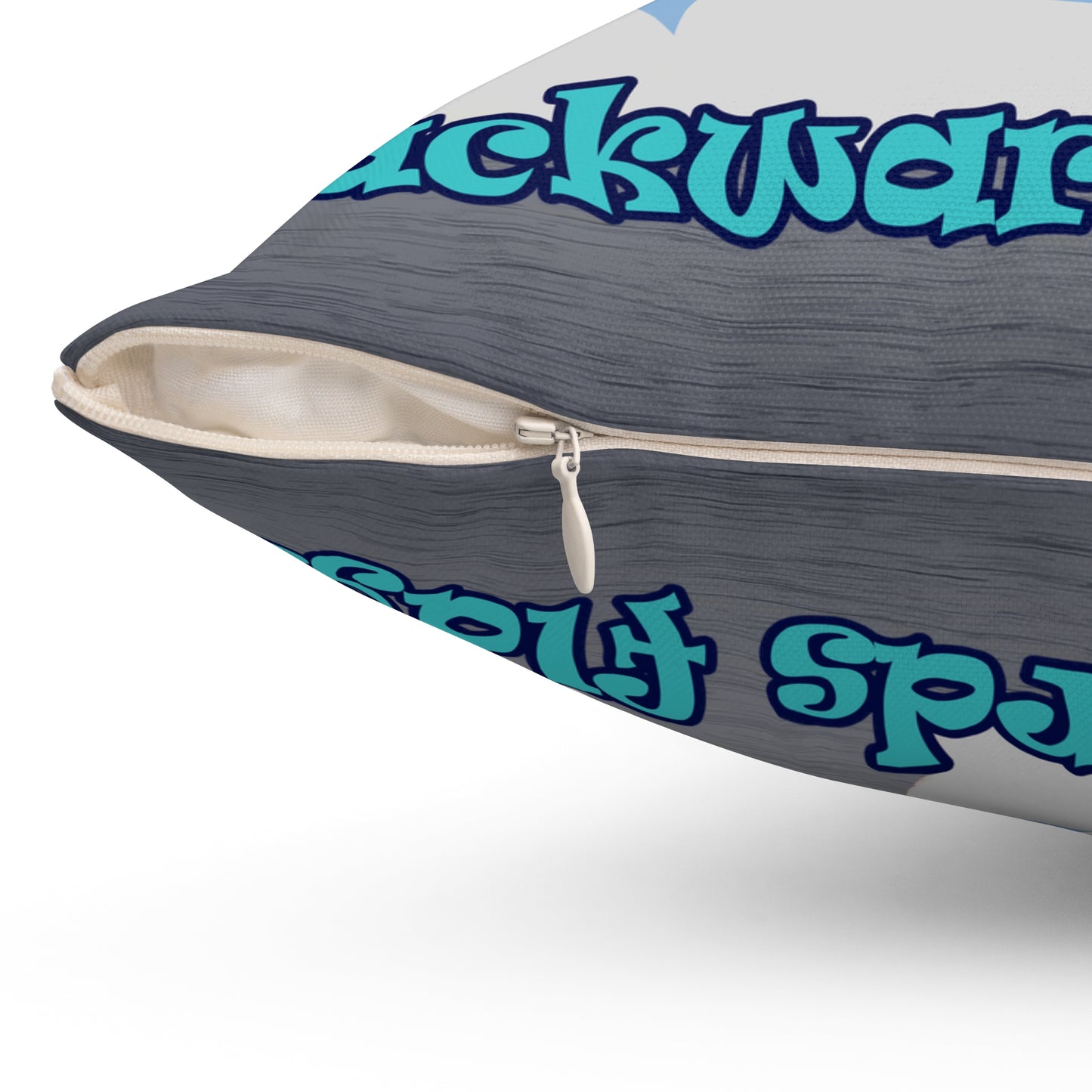 shoot for the stars - Spun Polyester Square Pillow - (brushed nickel)