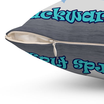 shoot for the stars - Spun Polyester Square Pillow - (brushed nickel)