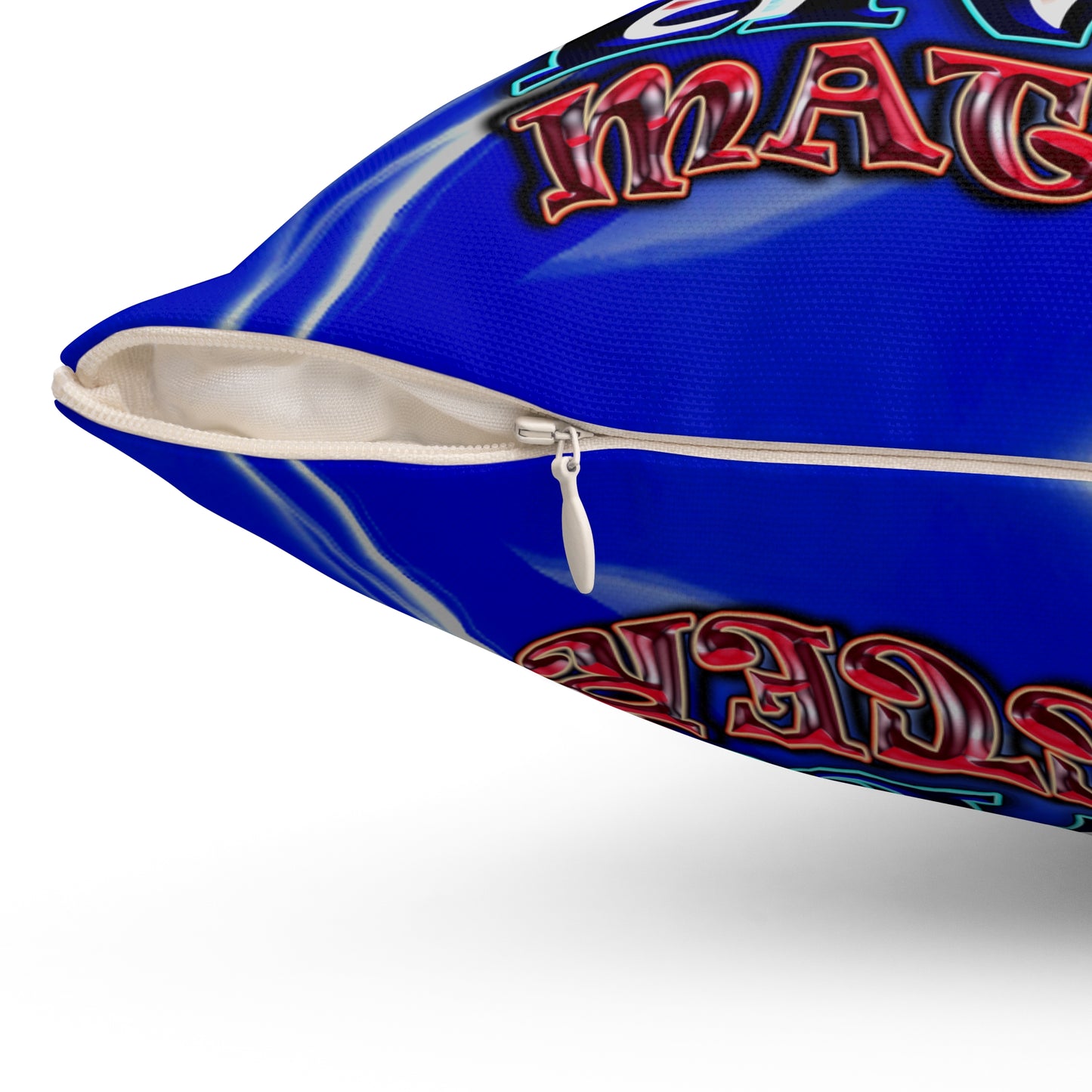 rw&b lives matter - Spun Polyester Square Pillow - (blue-white wave)
