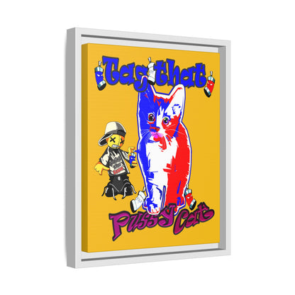 tag that - framed canvas art (yellow)