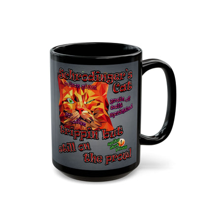 schrodinger's cat - Black Mug (grey-light grey)