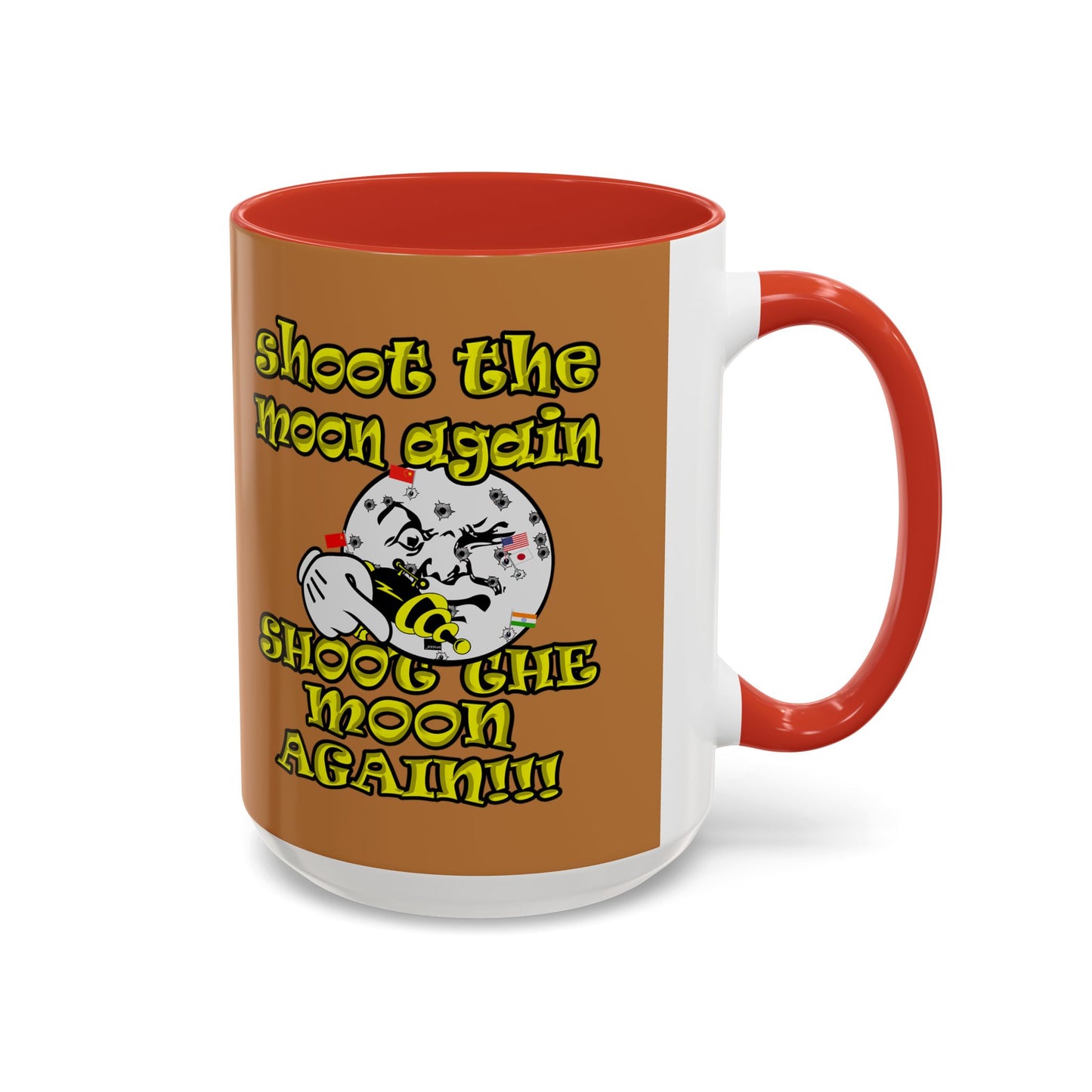 shoot the moon again - Accent Mug (light brown)