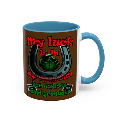 my luck - Accent Mug (brown)