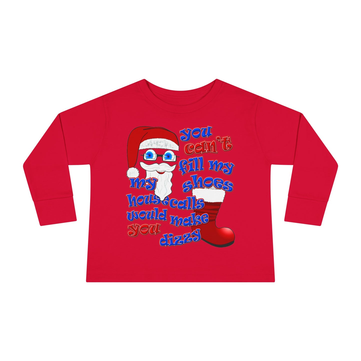 santa's shoes - Toddler Long Sleeve Tee