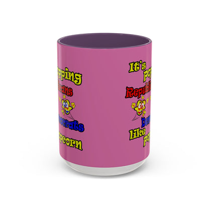 popping like popcorn - Accent Mug (light pink)