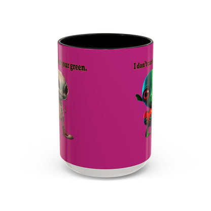 I don't care that your grey - Accent Mug (pink)