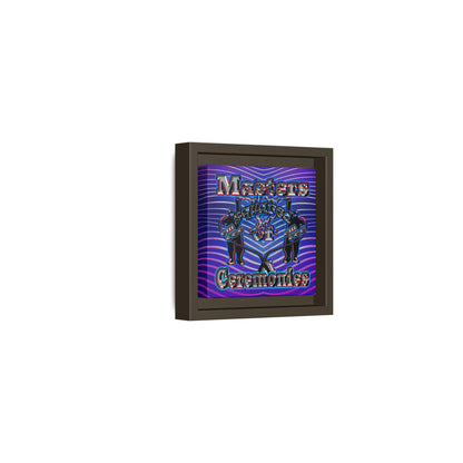 em cee squared - framed canvas art (purple wave)