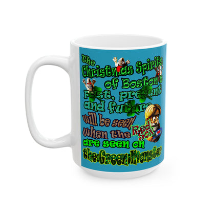 christmas spirits of boston - White Mug (turquoise)