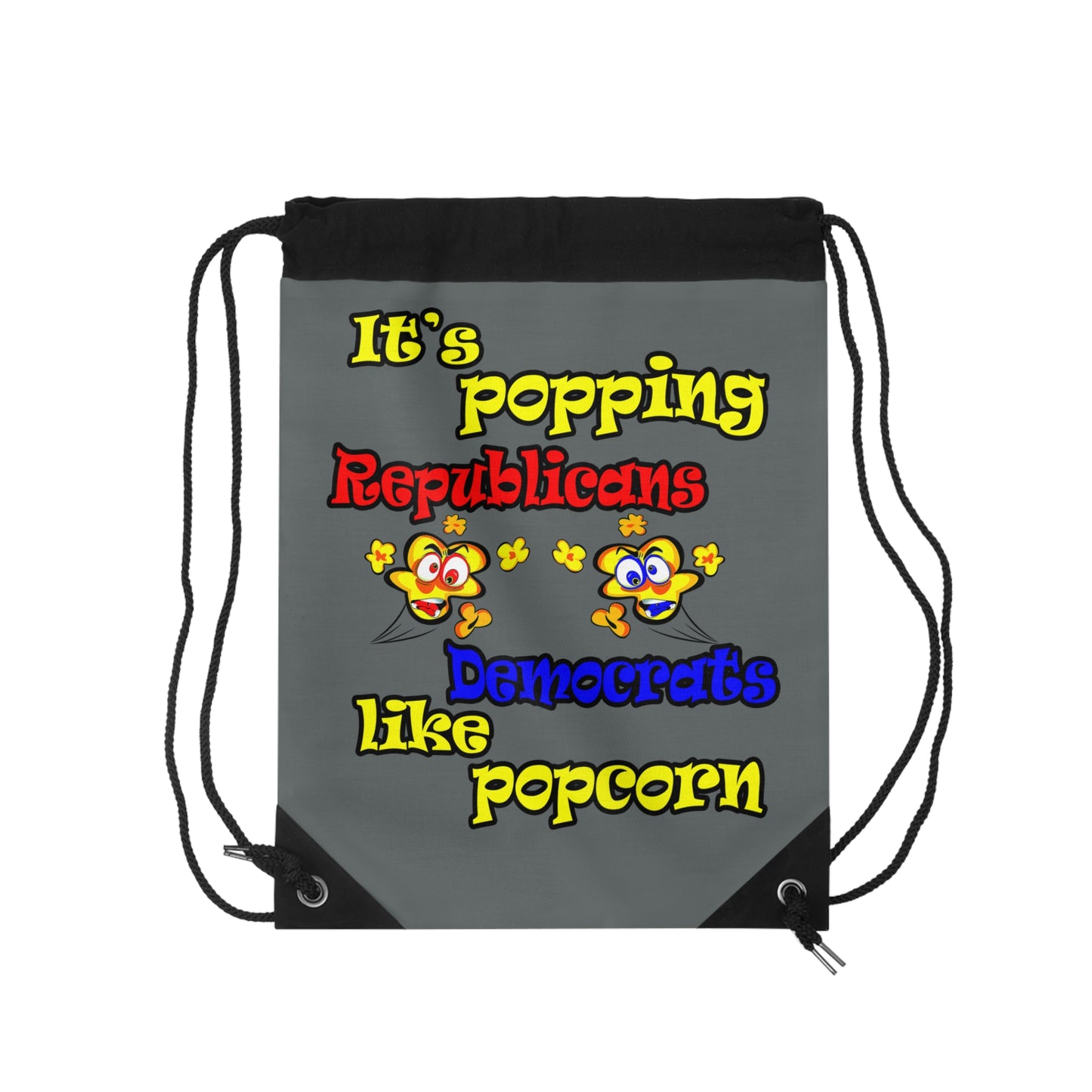 popping like popcorn - Drawstring Bag (dark grey)