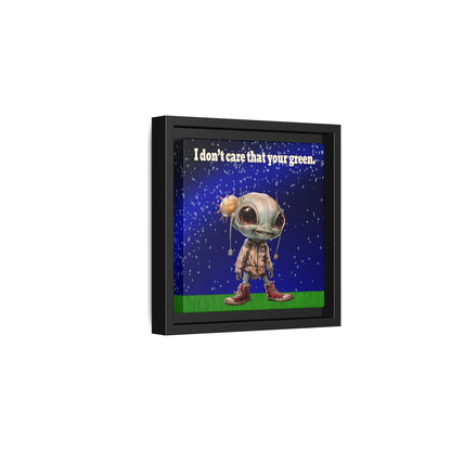 I don't care that your green - framed canvas art ('snoops' background)