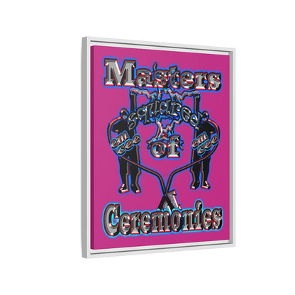 em cee squared - framed canvas art (pink)