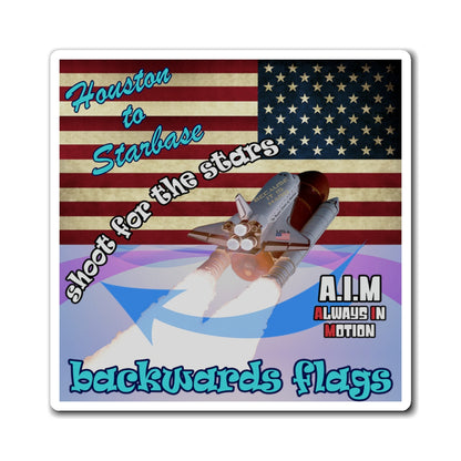 shoot for the stars - Magnets - (light blue-pink wave)