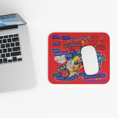 drop the beat - Mouse Pad (Rectangle) (red)