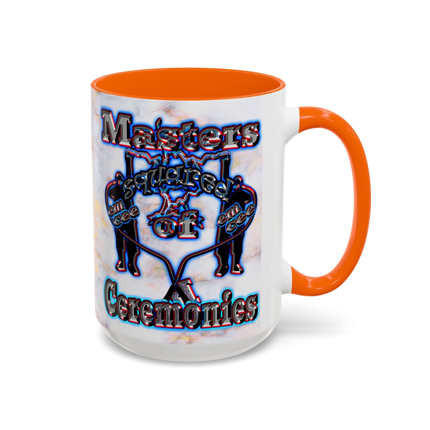 em cee squared - Accent Mug (white marble)