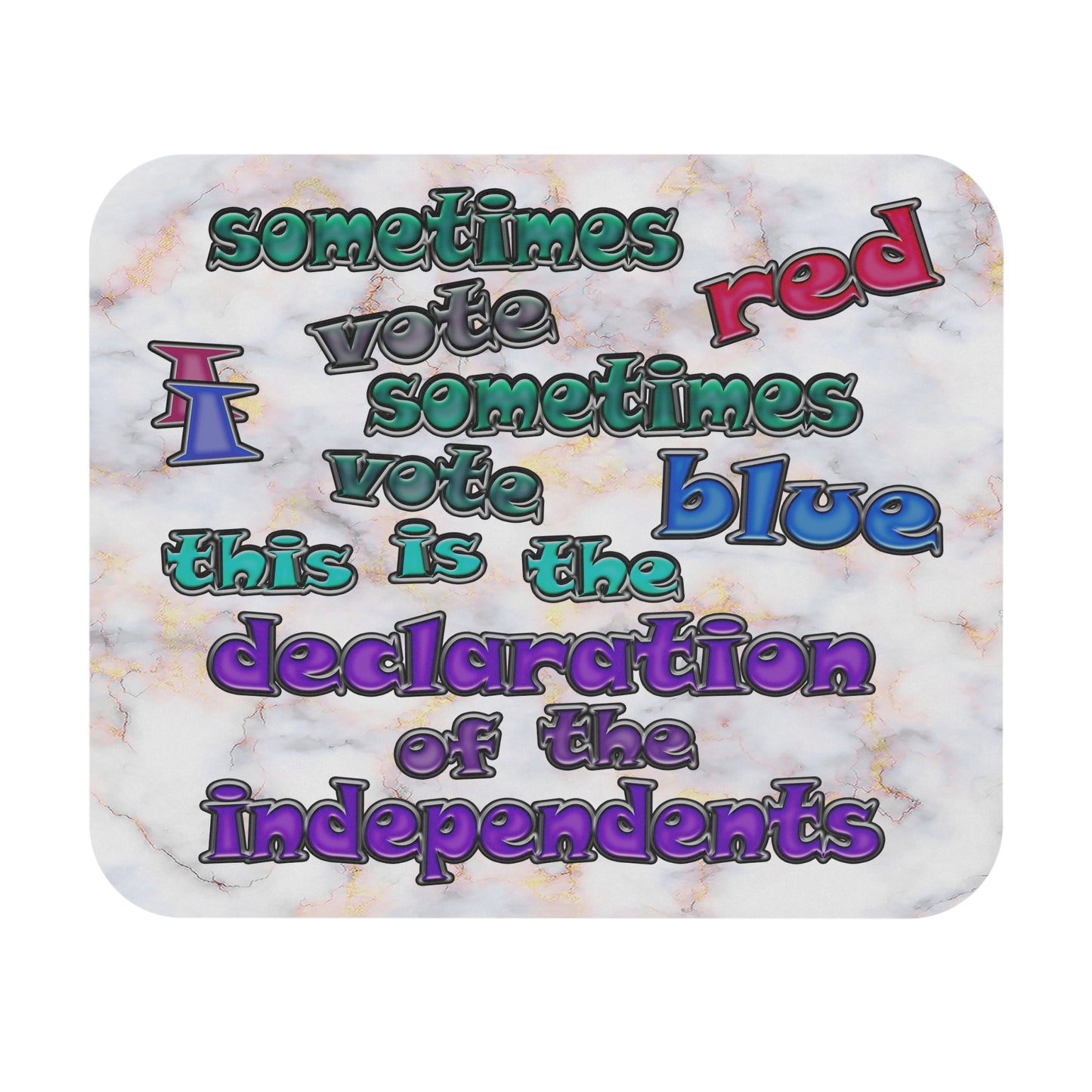 declaration of the independents - Mouse Pad (Rectangle) (white marble)
