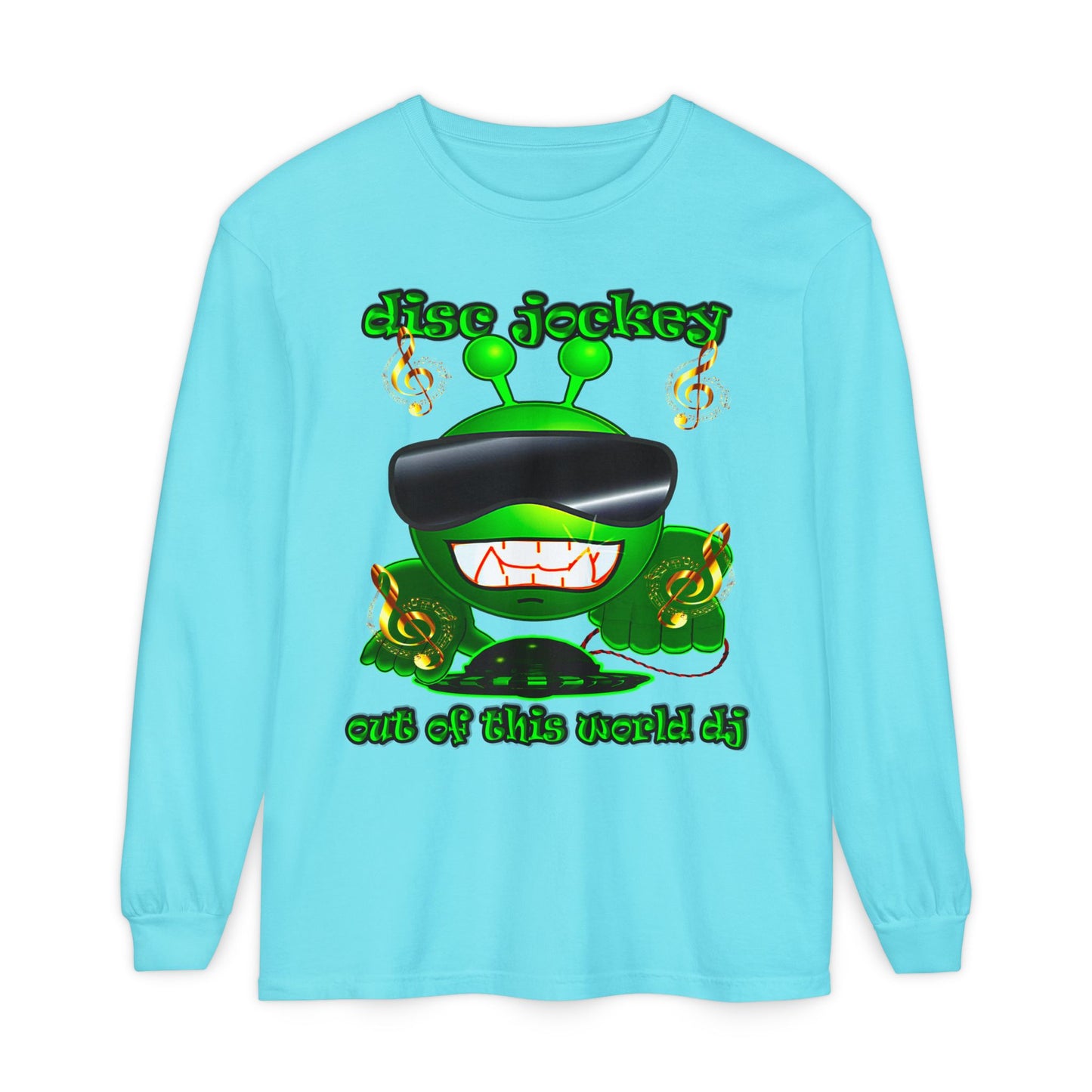 disc jockey - Unisex Garment-dyed Long Sleeve T-Shirt