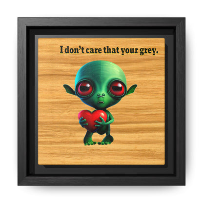 I don't care that your grey - framed canvas art (butterscotch wood finish)