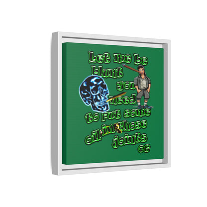 og - framed canvas art (dark green)