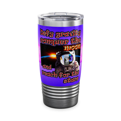 defy conquer reach - Ringneck Tumbler, 20oz (purple-pink wave)