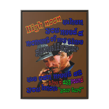 high noon - framed canvas art (brown)