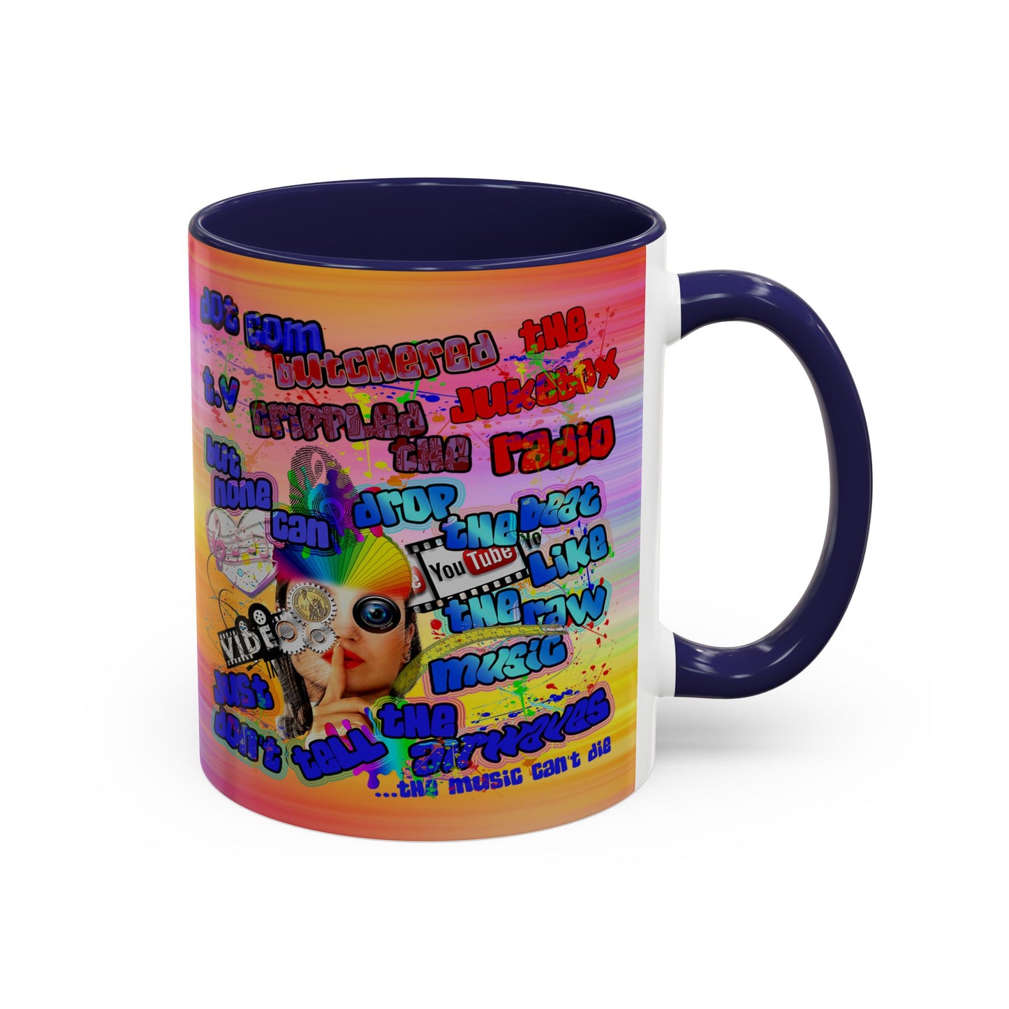 drop the beat - Accent Mug (color blur)