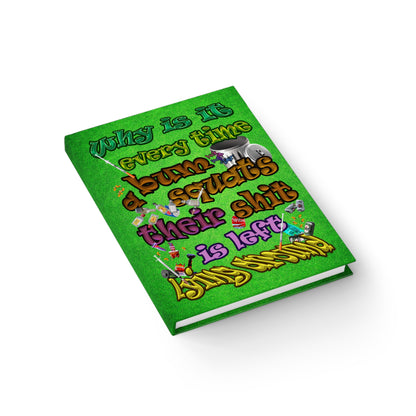 the bum's shit - journal-lined (green turf)