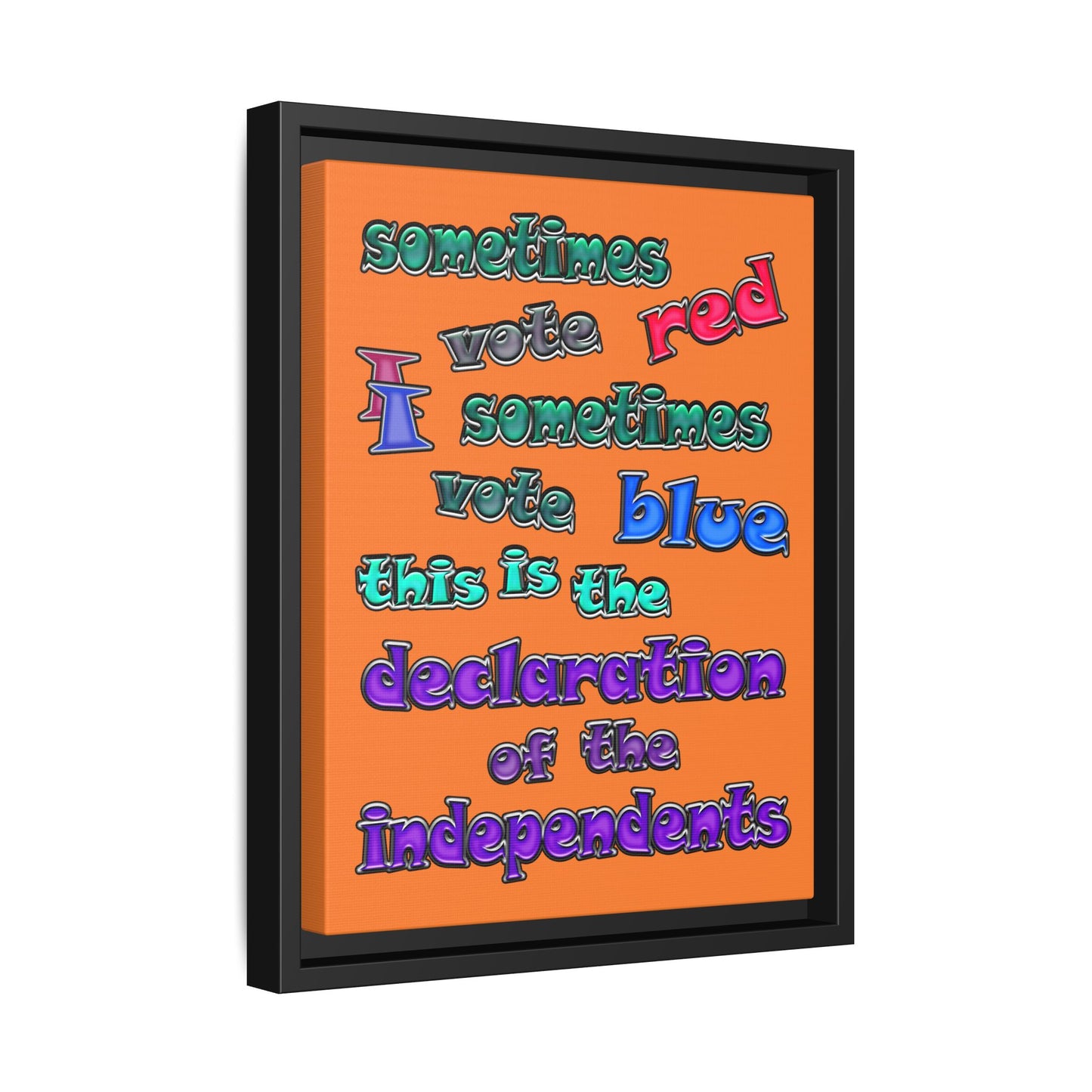 declaration of the independents - framed canvas art (crusta)