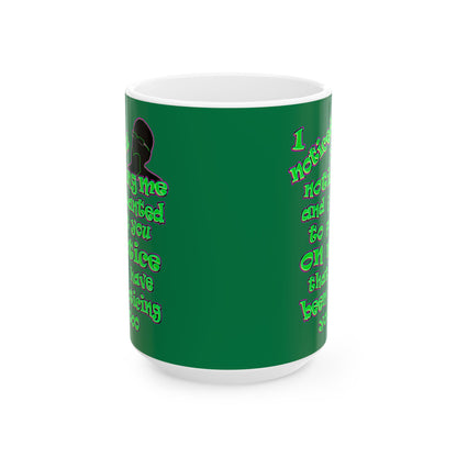 noticed you noticing - White Mug (dark green)