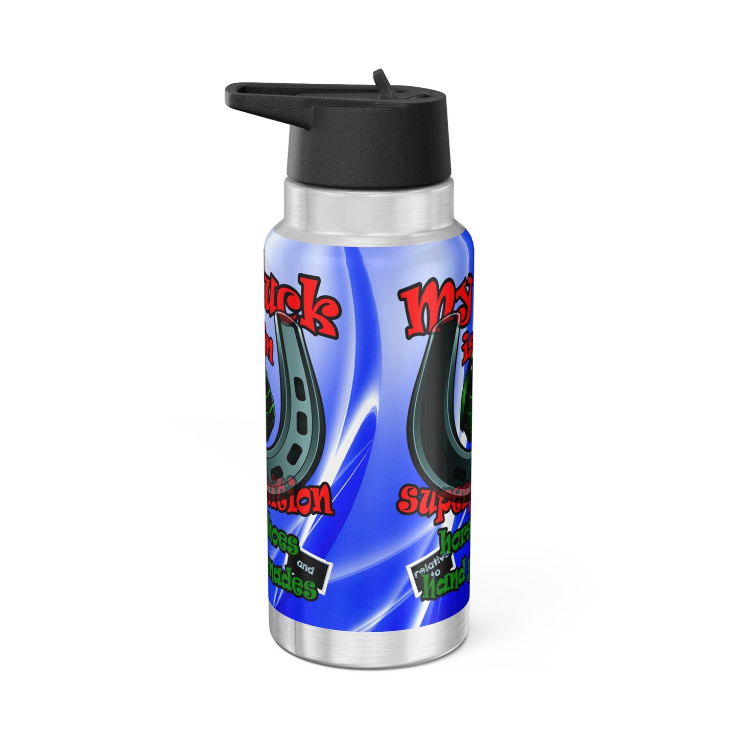 my luck - Gator Tumbler, 32oz  (blue-white wave)