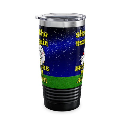 shoot the moon again - Ringneck Tumbler, 20oz ('snoops' background)