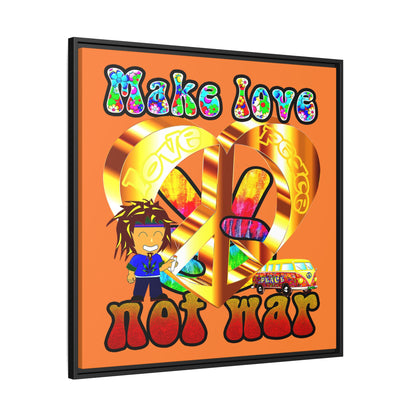 love peace - framed canvas art (crusta)