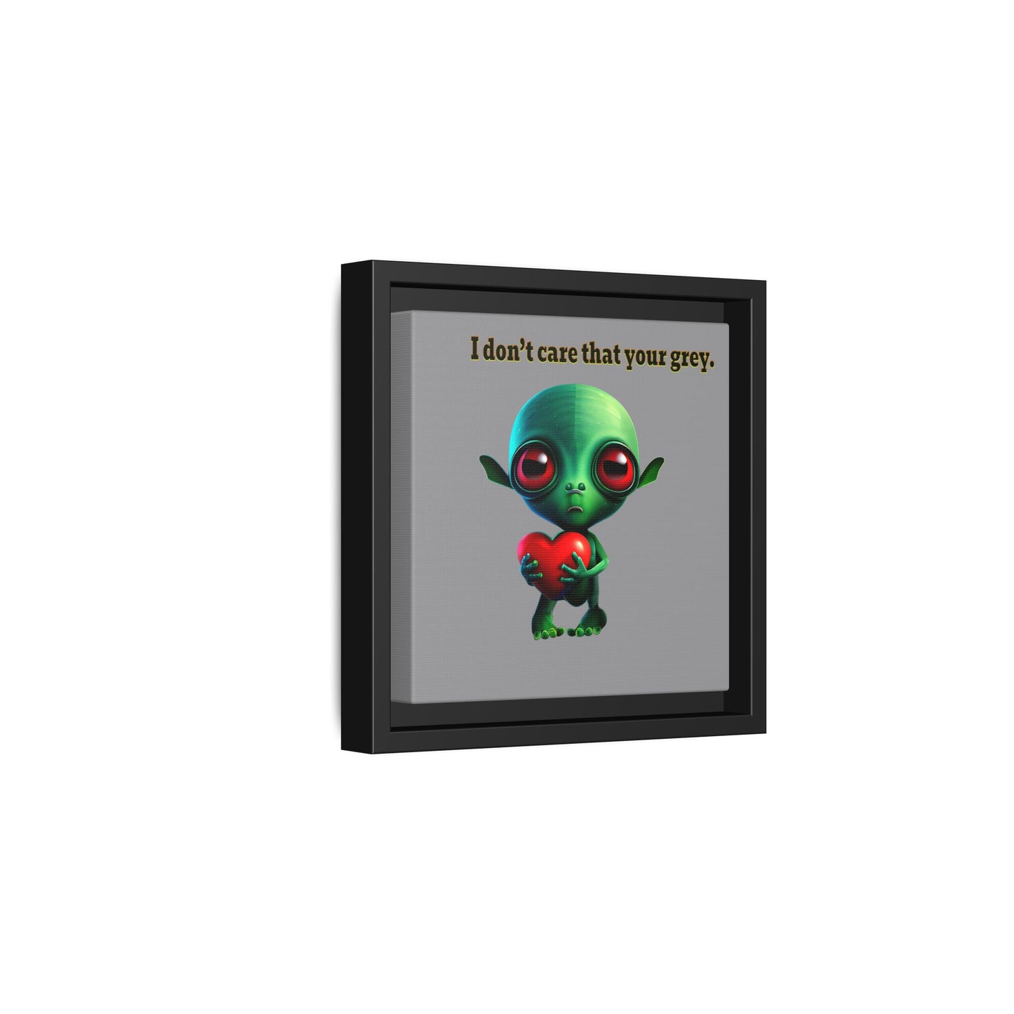 I don't care that your grey - framed canvas art (grey)