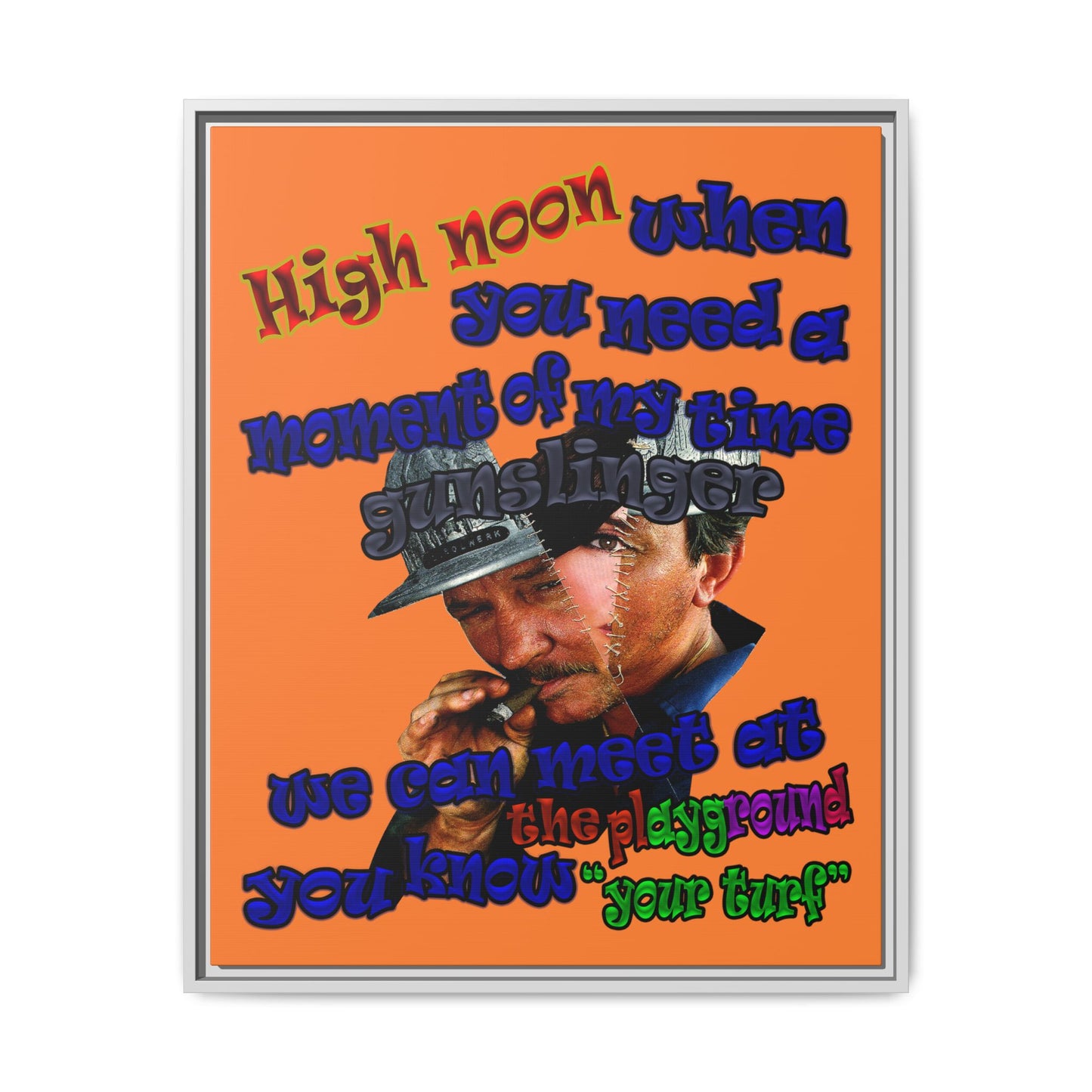 high noon - framed canvas art (crusta)