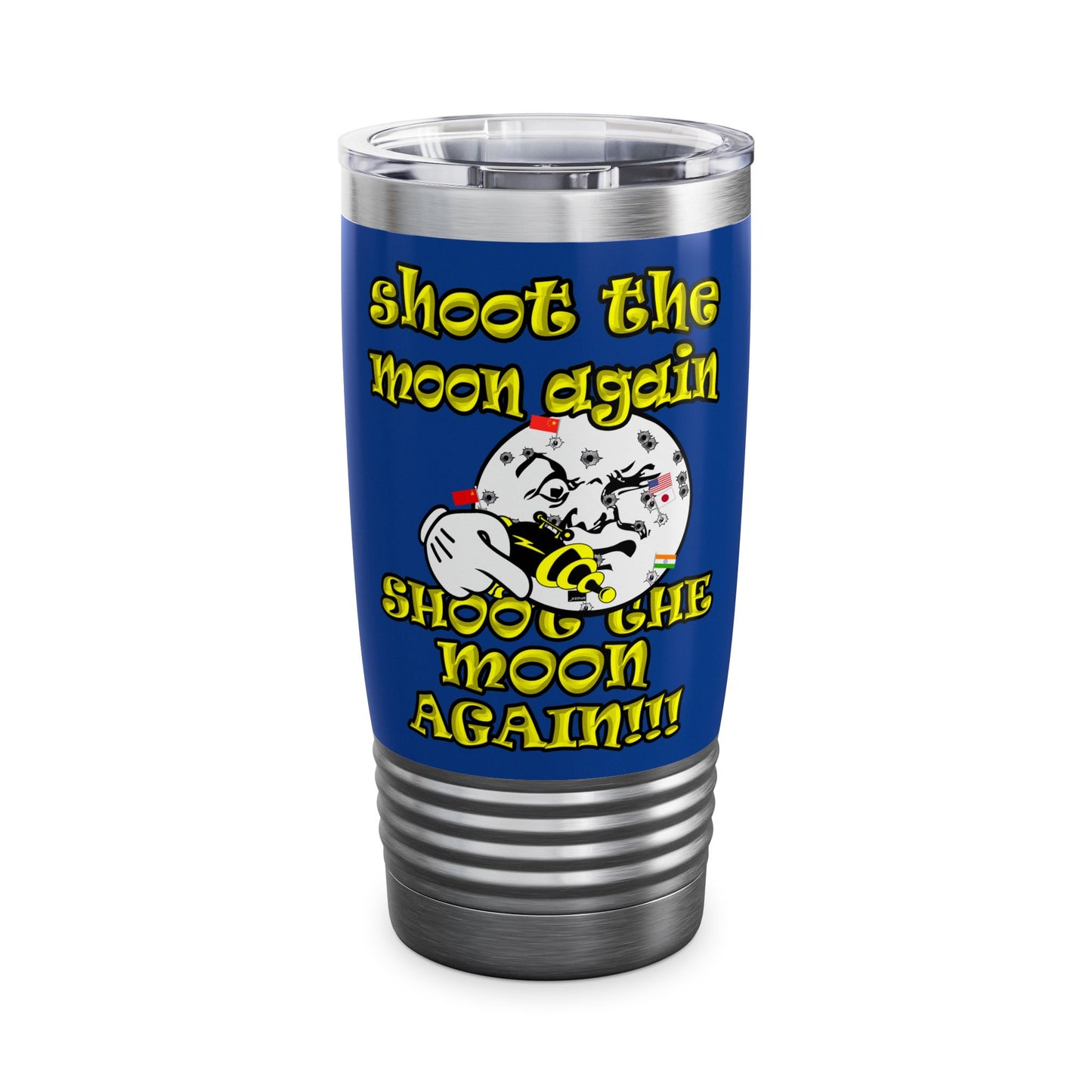 shoot the moon again - Ringneck Tumbler, 20oz (dark blue)