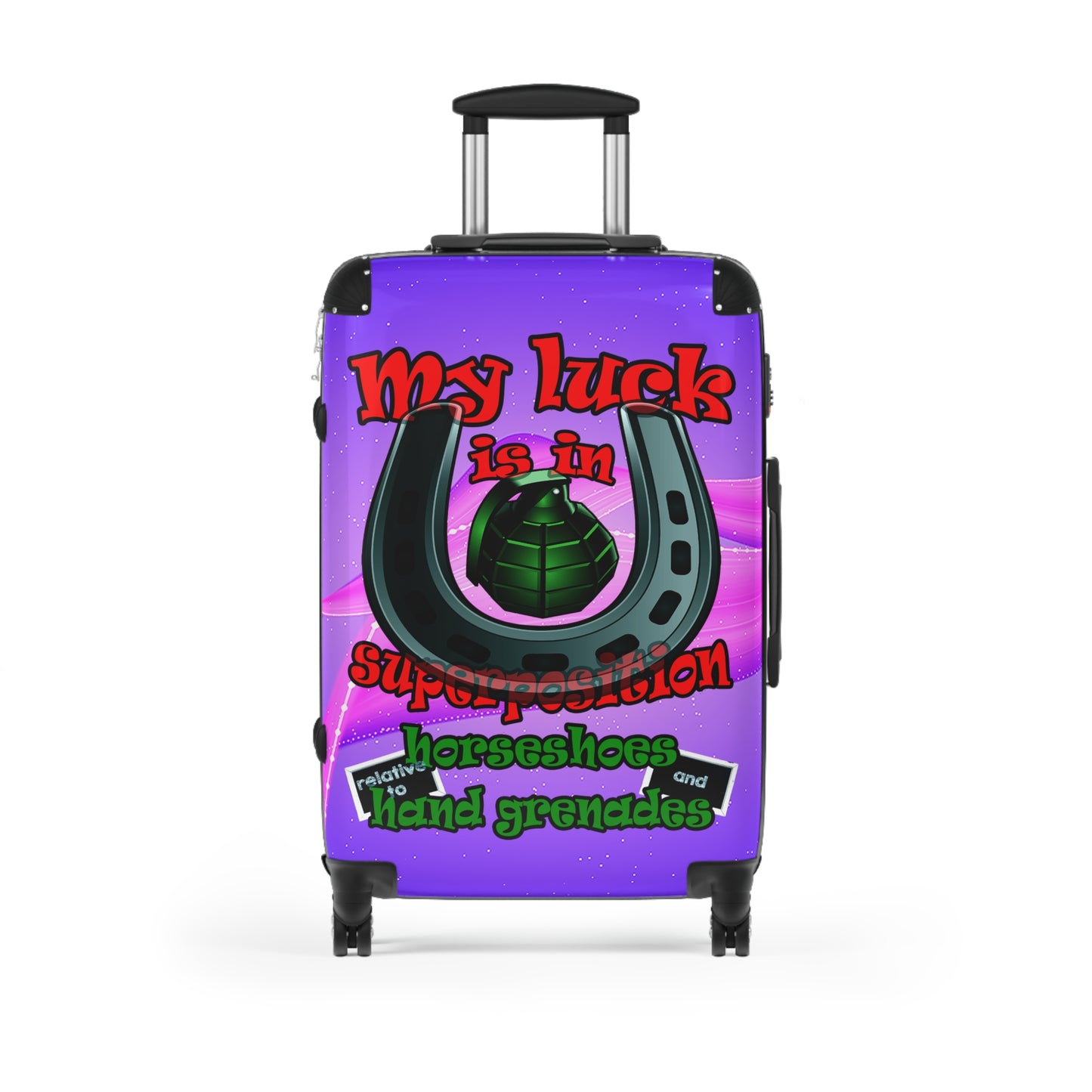 my luck - Suitcase (purple-pink wave)