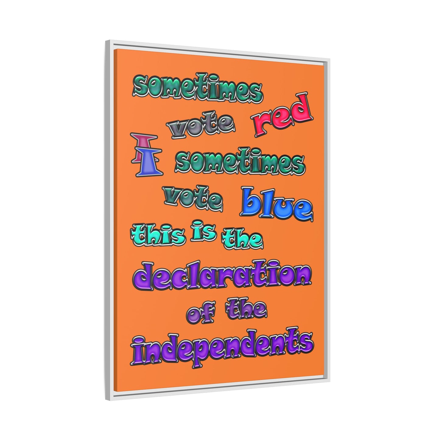 declaration of the independents - framed canvas art (crusta)