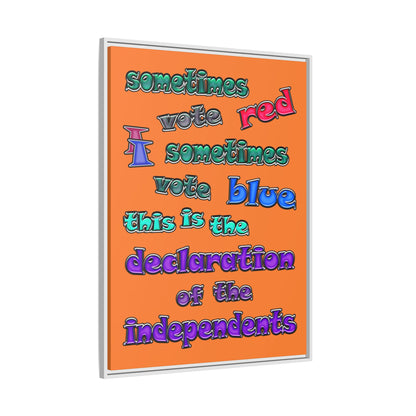 declaration of the independents - framed canvas art (crusta)