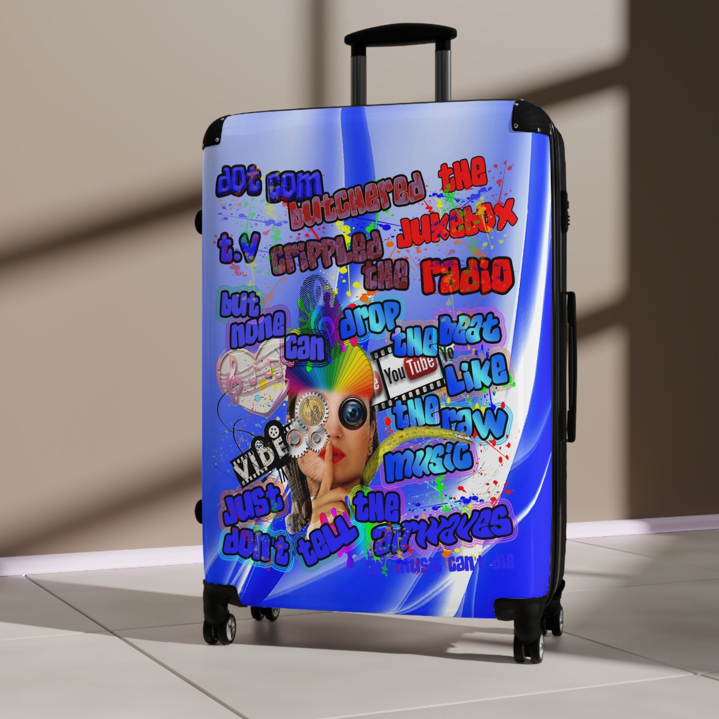 drop the beat - Suitcase (blue-white wave)