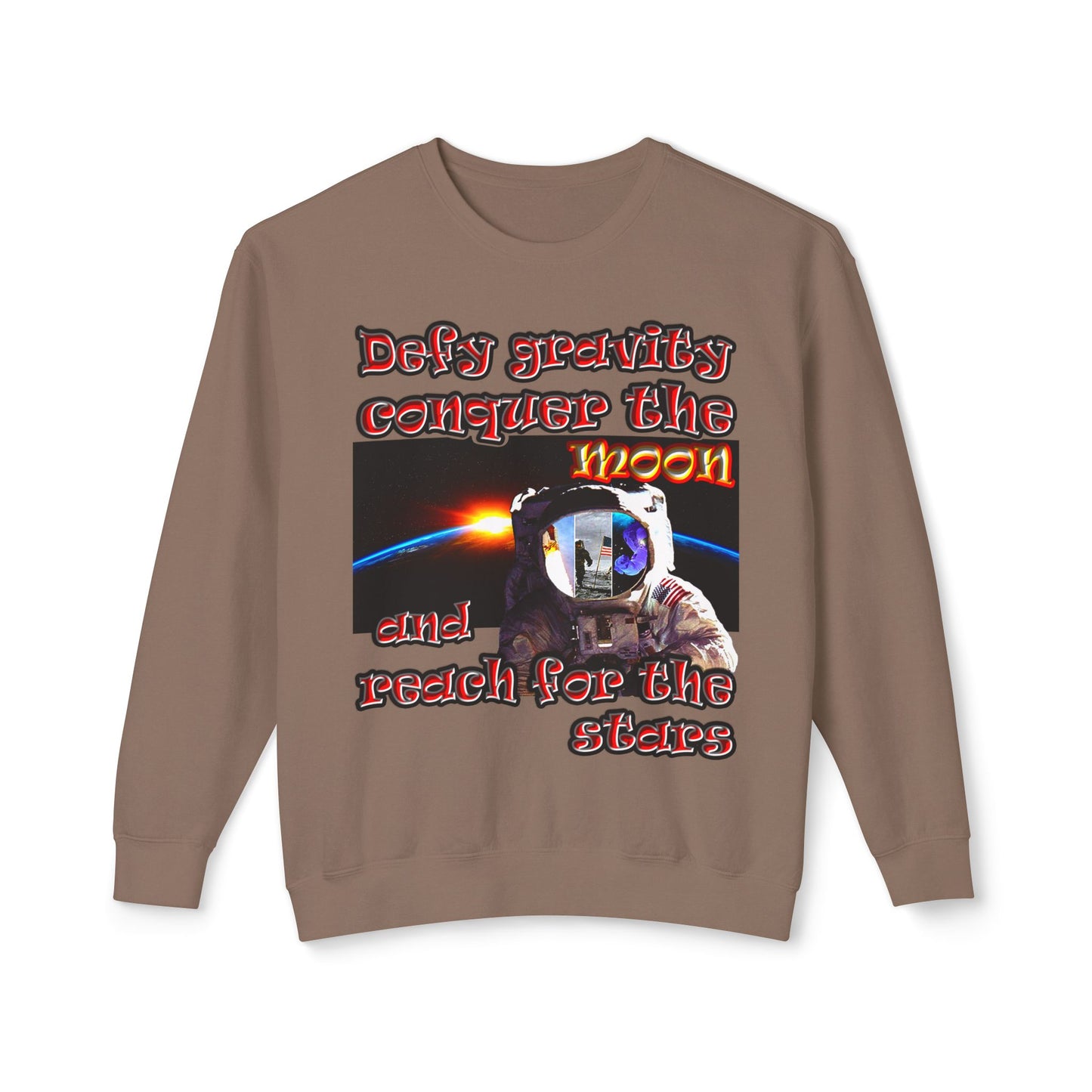 defy conquer reach - Unisex Lightweight Crewneck Sweatshirt
