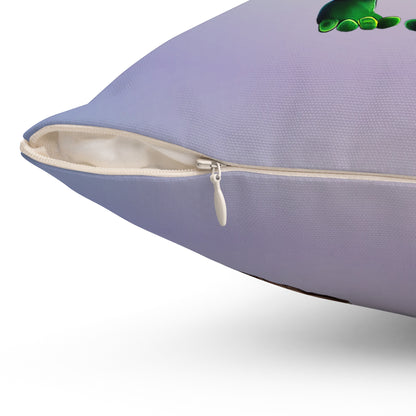 I don't care that your grey - Spun Polyester Square Pillow - (light blue-pink wave)