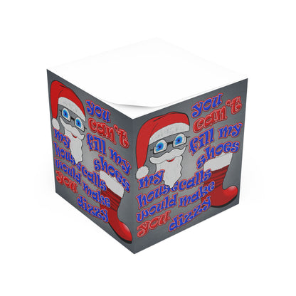 santa's shoes - note cube (grey-light grey)