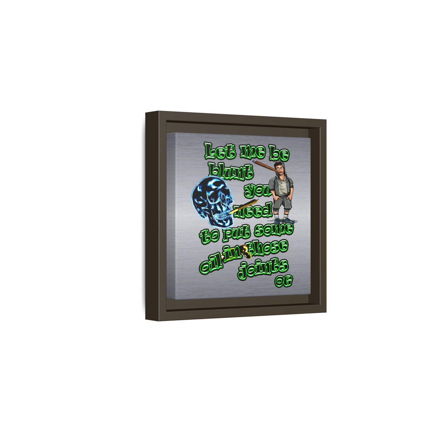og - framed canvas art (brushed nickel)