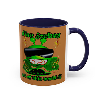 disc jockey - Accent Mug (light brown)