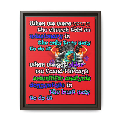doggystyle - framed canvas art (red)
