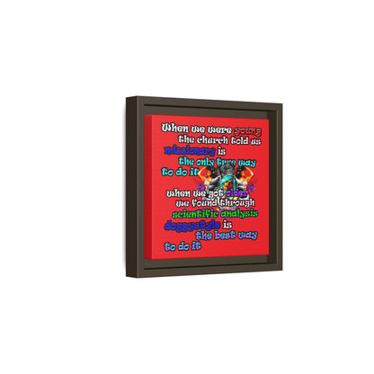 doggystyle - framed canvas art (red)