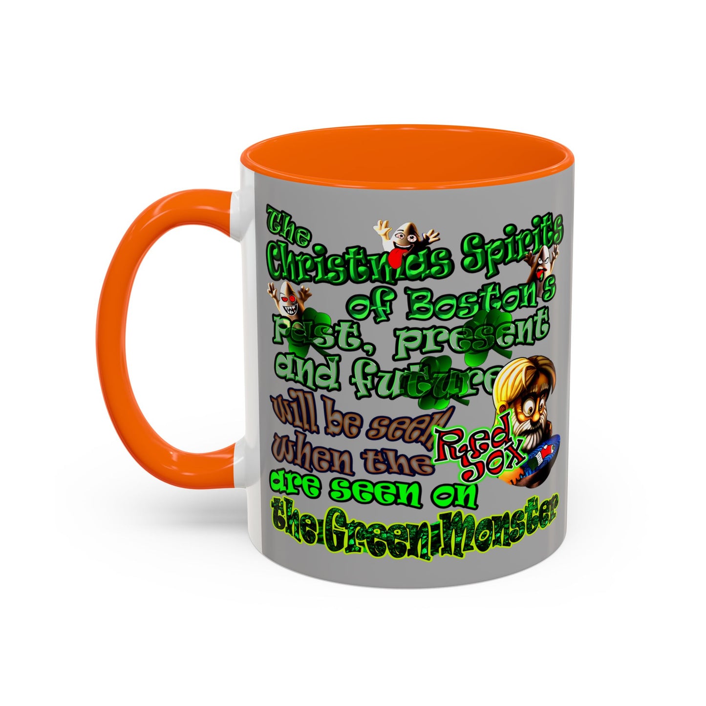 christmas spirits of boston - Accent Mug (light grey)